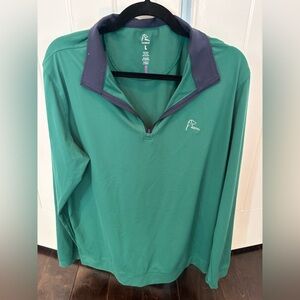 Rhoback Men’s Green Performance Quarter-Zip Pullover Size Large NWOT